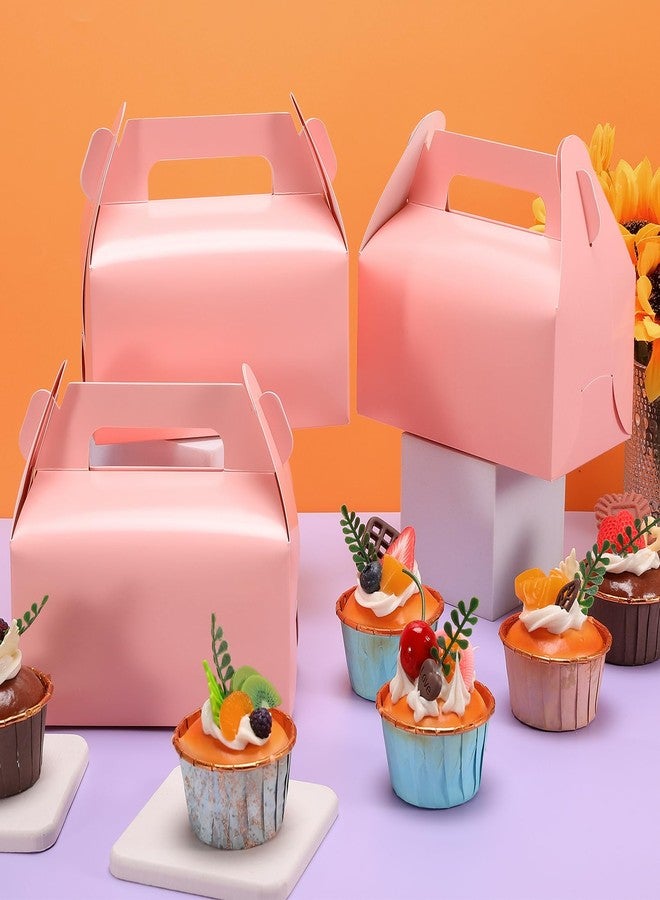 Extrapins Treat Boxes,30 Pack Gable Boxes Party Favor Boxes,Gable Paper Gift Boxes with Handles,Pink Candy Boxes Goodie Boxes for Kids Birthday Party Wedding Baby Shower 6.5 x 3.5 x 3.5 Inches(Pink) - Image 4